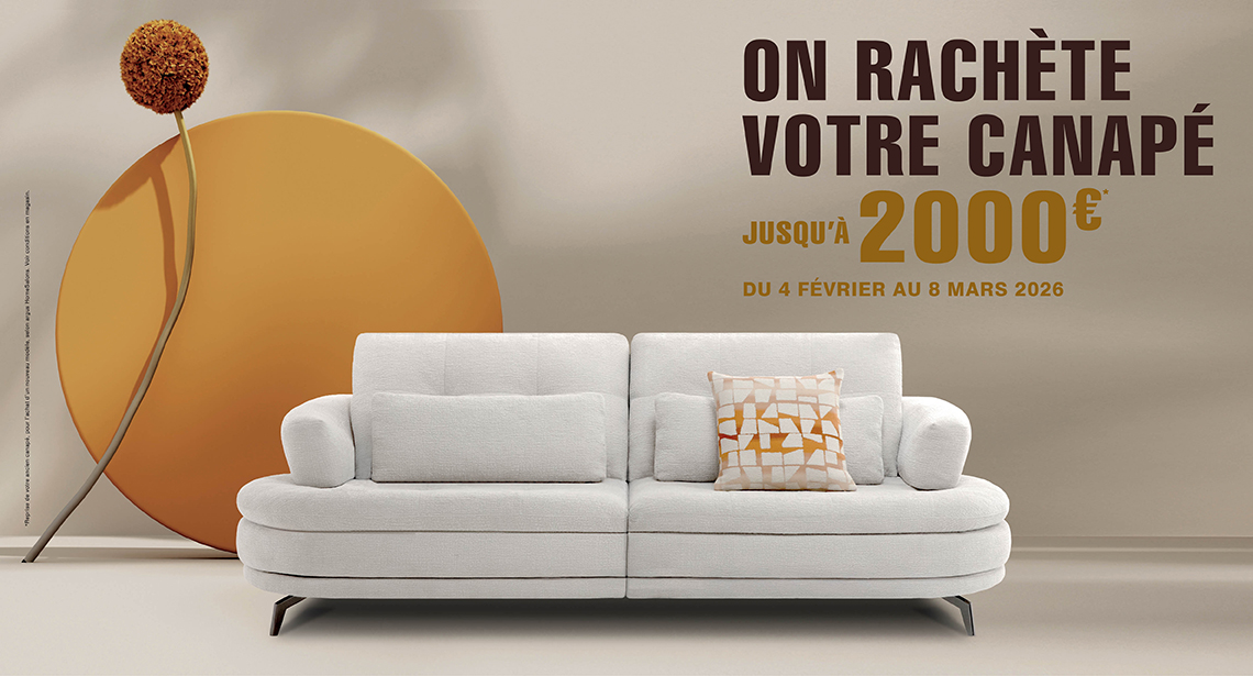 On rachète votre canapé jusqu'à 2000 euros